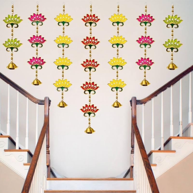 Divyakosh Wall Hangings for Home Decoration | 4 Latkans | Perfect for wall Décor, Temple Pooja Background Decoration. Vrat MahaLaxmi Decoration, Lotus Ganpati Decor and Living Room Decor | - Image 3