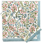 ATOSII Kalina 100% Cotton Cloth Napkins, Hand Block Floral Print Designer Table Linen, Perfect for Dinners, Weddings, Cocktails, Parties, Christmas, New Year Gifting I 20 X 20 Inches I Set of 4 - Image 2