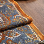 Vintage Floral Jacquard Table Runner with Multi-Color Tassels Luxury French Farmhouse Spring Table Runners Orange for Home Decor Dining Kitchen Living Room Coffee Tables 102" - Image 6