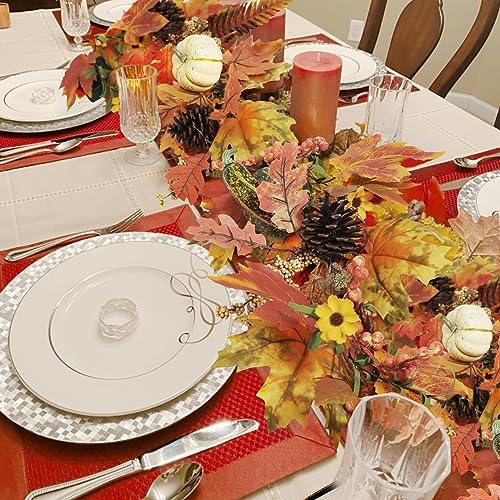 Artgar Fall Garland - 6 Ft Maple Leaf Pumpkin Berry Garland - Image 4