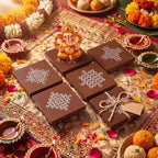 Kolam Trays Indian Return Gifts, Ganesh Pooja Chowki, 24 Pcs, Brown - Image 5