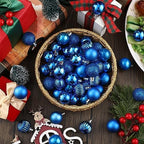 Shappy 216 Pcs Mini Christmas Ball Ornament 1.18 Inch,Royal Blue - Image 4
