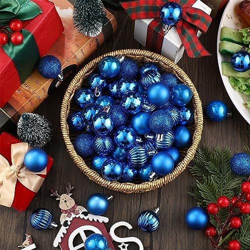 Shappy 216 Pcs Mini Christmas Ball Ornament 1.18 Inch,Royal Blue - Image 4