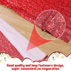 Libima 84 Inch Red Large Christmas Tree Skirt Oversized Sequin Xmas Glittery Round Gorgeous Ornaments Skirts for New Year Holiday Party - Image 5