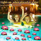 Liliful LED Floating Lotus Lantern, Diwali Pool Pond Decor, Pink, 5.91 Inch - Image 3