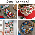 Bucilla Felt Applique 18" Stocking Making Kit, Dapper Snowman, Perfect for DIY Arts and Crafts, 89530E - Image 5