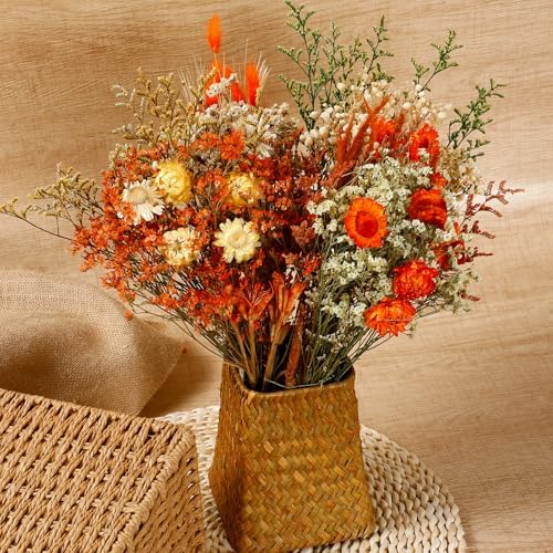 Layhit 4 Pack Large Size Boho Dried Flowers 15-17 Inch, Gerbera Daisy - Image 6