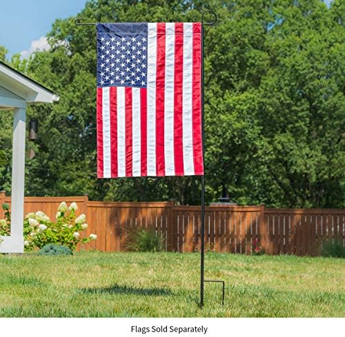 Evergreen Oversized Metal Outdoor Flag Stand 7-Feet Tall & 40-Inch Wide | Sturdy 5 lbs Solid Steel Black | Fits 3x5 and Smaller American Flag and Seasonal | Home Garden Planter House Décor - Image 5