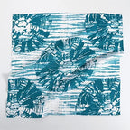 FINGERCRAFT Cloth Napkins Set of 12 Cotton Linen, 20x20 Inch, Shibori Teal - Image 6
