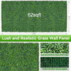 Artificial Boxwood Roll,71x126 in(62 sqft) UV-Anti Faux Ivy Grass Wall - Image 2