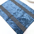 HeMiaor Placemats Blue Set of 4 Velvet with Shining Bling Sequins for Christmas Wedding Thanksgiving Day Dinner Table Decoration(12x16-inches) - Image 5