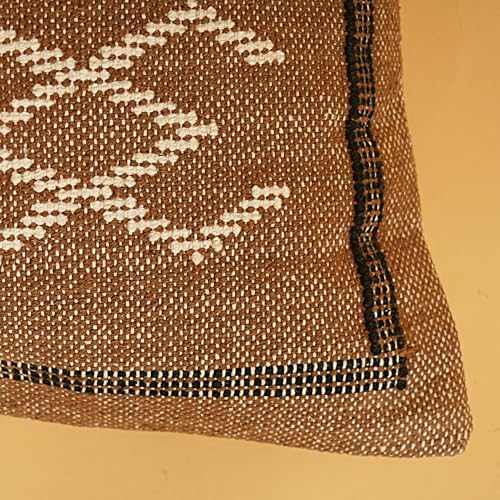 Indian Cotton Cushion Cover Sabra Kilim Pillow Cover Designer Decorative Sofa 18x18 Inche Handwoven Cushion Case for Farmhouse Home Decor Spring Decorative Pillow (Pattern 3) - Image 5