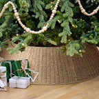 Hommtina Christmas Tree Collar- 42",Christmas Tree Base Christmas Basket Collar for Home, Living Room,for Covering Tree Stand (Burlywood4, 42 in) - Image 4
