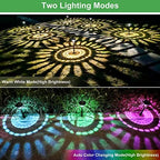 Bright Solar Pathway Lights 6 Pack,Color Changing+Warm White LED Solar Lights Outdoor,IP67 Waterproof Solar Path Lights,Solar Powered Garden Lights for Walkway Yard Backyard Lawn Landscape Decor - Image 2