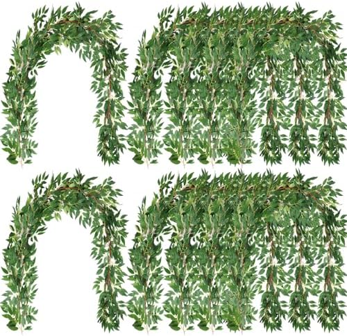 Yunlly 48 Pack Artificial Willow Leaves Garland 269 Ft Greenery Vines Decor by Yunlly