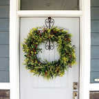 Front Door Wreath Hanger, Adjustable Hook Length Elegant Design, Brown - Image 4