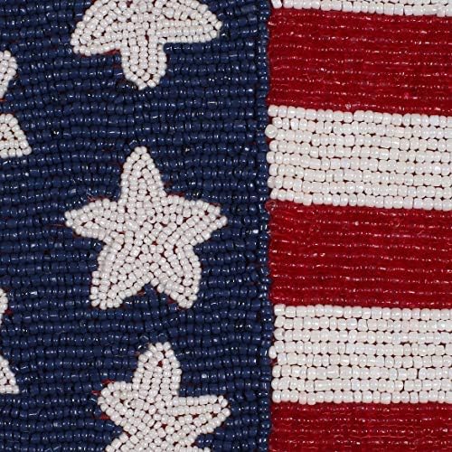 Lightnpro Beaded Table Runner 13x36 Inch - American Flag Design Heart Shape Patriotic Table Décor for 4th of July, Independence Day, Christmas Thanksgiving Holidays & Special Events - Red Blue White - Image 4