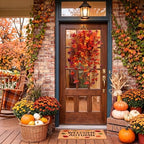 Riceshoot 7 Pcs Fall Hanging Basket Wreath for Front Door Outdoor - Image 5