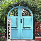 64x8 Inch Rustic Farmhouse Style Vertical Welcome Sign for Front Porch - Wood Plank Set, Charming "Oh Hello" Message, Fits Indoor & Outdoor Areas - Image 6