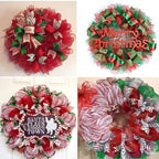 5 Rolls Christmas Deco Mesh Ribbon for Wreaths Crafts Supplies - Image 2