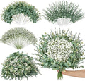 Serwalin 200PCS Mixed Eucalyptus Stems with Baby's Breath Greenery by Serwalin