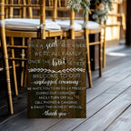 Wedding Sign Rustic Pick A Seat & Unplugged Wooden Vertical Sign for Wedding Ceremony & Reception Decor Seating Plan & Directional Decorations, Engagement & Anniversary Sign - 18x24in - Image 5
