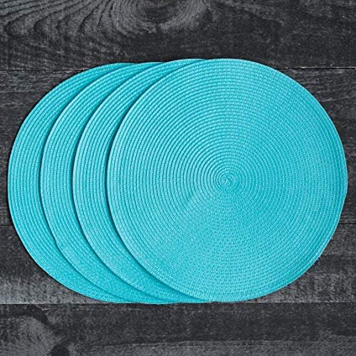 Now Designs Disko Round Placemats, Turquoise, Set of 4 - Image 5