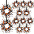 12 PCS Mini Halloween Wreaths for Kitchen Cabinets Pumpkin Door Wreaths by Unknown