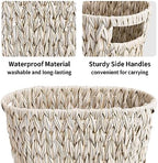 GRANNY SAYS Wicker Trash Can, Wicker Waste Basket for Bathroom, Butter Milk - Image 5