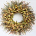 26" Artificial Fall Eucalyptus & Ferns Wreath for Front Door (Green Orange) by YXZZWL