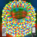 Multicolor Christmas Lights 552FT 1400LED, Extra Long Outdoor String Lights Waterproof, Timer & Memory, 8 Modes Dimmable Plug in Fairy for Outside Tree Wedding Patry by JIXXULVU