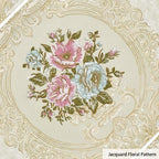 Loom and Mill Luxury Damask Placemats Set of 4, Pearly Beige, 12x18in - Image 4