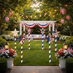 6 Pcs 15" 4th of July Metal Yard Stakes Patriotic Outdoor Garden Decorations Stake Red Blue White Star Yard Sign for 250th Independence Day Porch Patio Walkway Lawn Decoration - Image 2