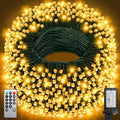 LED Christmas Lights, Extra Long Outdoor String Lights Waterproof, Timer & Memory, 8 Modes Dimmable Plug in Fairy for Outside Tree Wedding Patry (Warm White, 355FT 900LED Dark Green Wire) by JIXXULVU