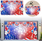 American 250th Birthday Garage Door Cover Decorations, 4th of July Photograph Backdrop America USA Banner 250th Anniversary Garage Door for Independence Day Patriotic Party Outdoor Decor Banners (H) - Image 4