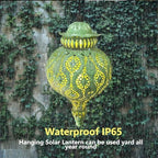 Moroccan Solar Lanterns Outdoor Waterproof Hanging Garden Decor - Image 4