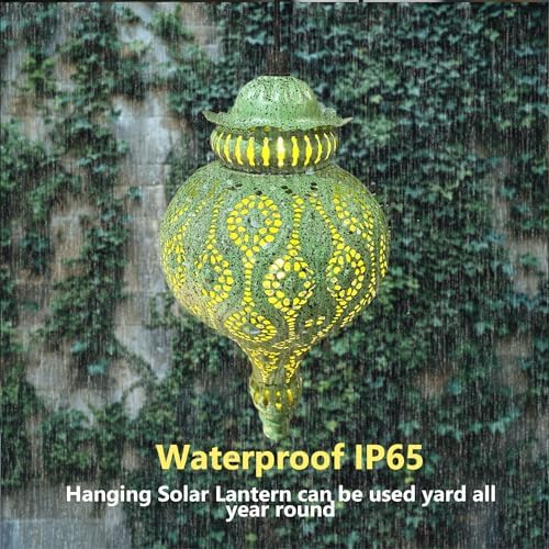 Moroccan Solar Lanterns Outdoor Waterproof Hanging Garden Decor - Image 4