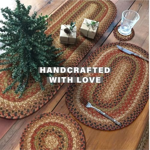 Homespice Gingerbread Braided Table Runner for Country Decor, Rect 11x36 - Image 3