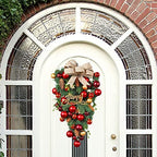 Christmas Wreath Winter Wreath for Front Door Xmas Party Favors Decoration Accessories Door Window Porch Pendant by Adonisaon