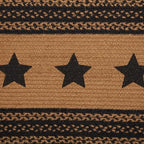 VHC Brands Farmhouse Primitive Jute Black Textured Table Runner w/Stenciled Stars 13"x36" - Image 5