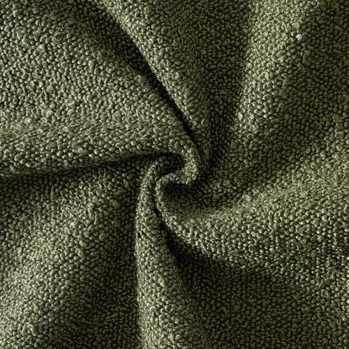MIULEE 18x18 Decorative Boucle Couch Pillow Covers Moss Green - Image 2
