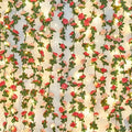 BLEUM CADE 8Pcs 16.4Ft Fake Flower Garland Faux Rose Vines with Lights by BLEUMCADE