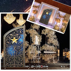 Leinuosen 5 ft Starry Movie Night Gate Cardboard Stand up Party Decorations Under The Stars Cutout Life Size Movie Night Award Prop Prom Homecoming Wedding Birthday Party Backdrop Decor - Image 6