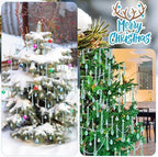 Vercraft 100 Pcs Christmas Tree Acrylic Hanging Ornaments, Laser Color - Image 6