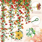 Fall Artificial Flower Garland 4 Pack Wildflower Floral Garland - Image 4