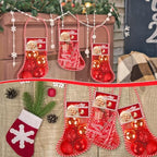 Leyndo 100 Pcs Long Mesh Christmas Stockings Bulk 50 18 Inches Christmas Stockings with 50 Santa Header Card Candy Cane Xmas Stocking for Event Gift Stuffing Family Holiday Party (Red, Green) - Image 5