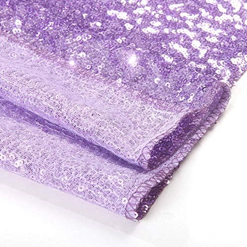 B-COOL Party Table Runners Sequin Fabric: 8 Pack 12x72 Inch Lavender Party Runner for Tables Wedding Decor Christmas Holiday Reception Birthday Decorations - Image 3