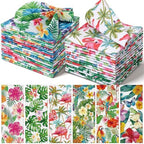 Nuogo 36 Pack Tropical Cloth Napkins 15"x15" Summer Hawaiian Dinner Napkin by Nuogo