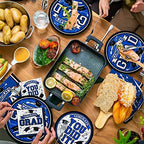 Graduation Party Supplies Dinnerware Set blue Disposable dinner paper plates dessert paper plates and Napkins for Congrats Grad Party Decorations, Serve 50 - Image 6