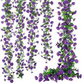 GTIDEA 6Pcs Artificial Hanging Morning Glory Flower Garland Purple 36Feet by GTIDEA